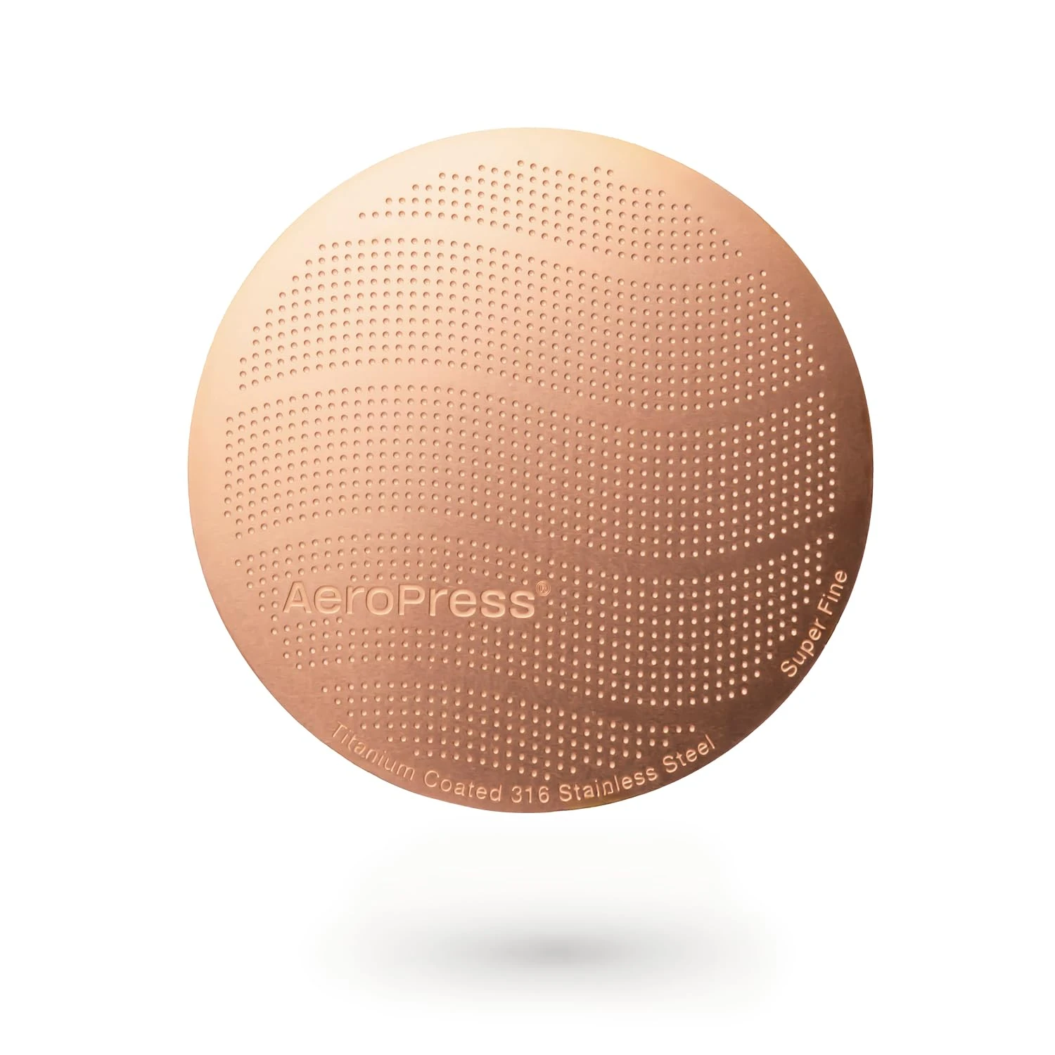 AeroPress Gold Tone Metal Coffee Filters, Reusable Filters for AeroPress Coffee Makers, Full-Bodied Without Bitterness, Easy to Clean Gold Filter, Stainless Steel - Standard