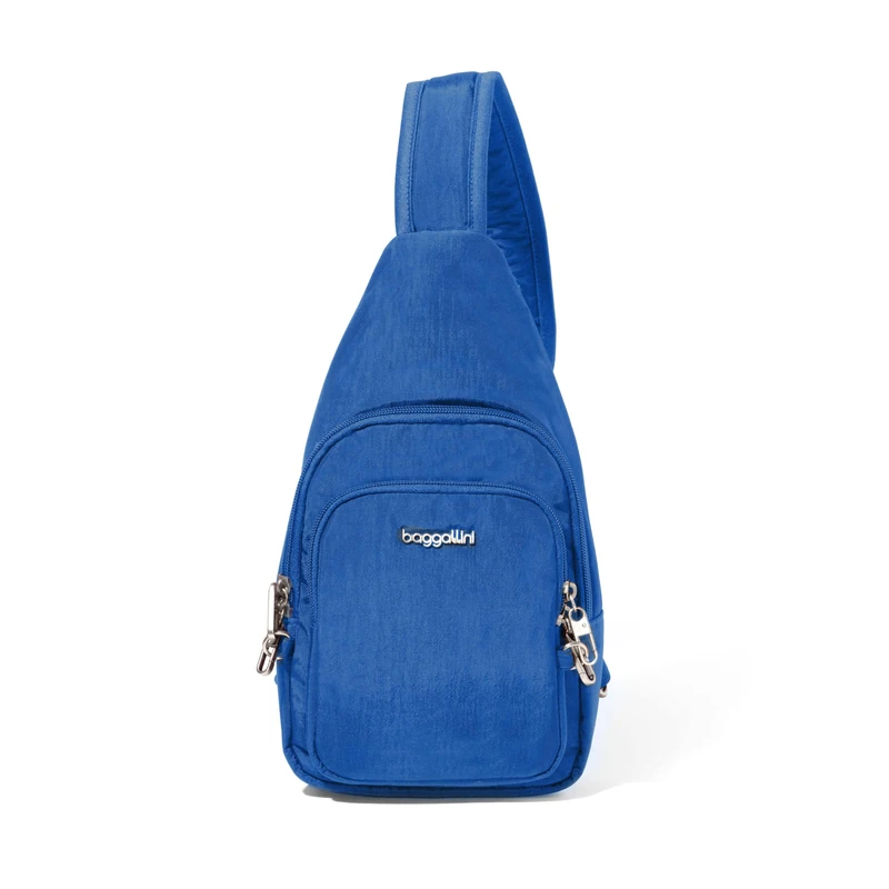 Baggallini Women's Securtex Anti-Theft Daytripper Sling Shoulder-Handbags, Lapis, One Size