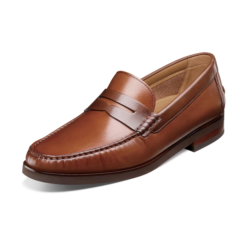Florsheim Mens Brisbane Flex Moc Toe Penny Loafer, Cognac Multi, 9 UK