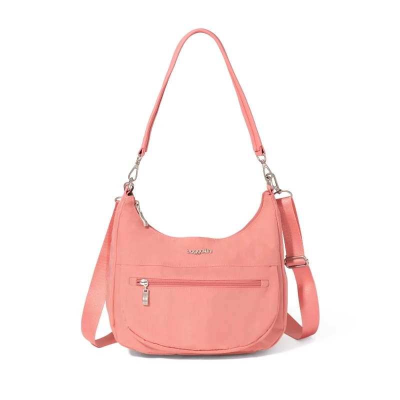 Baggallini Modern Pocket Half Moon Bag, Terracotta, One Size