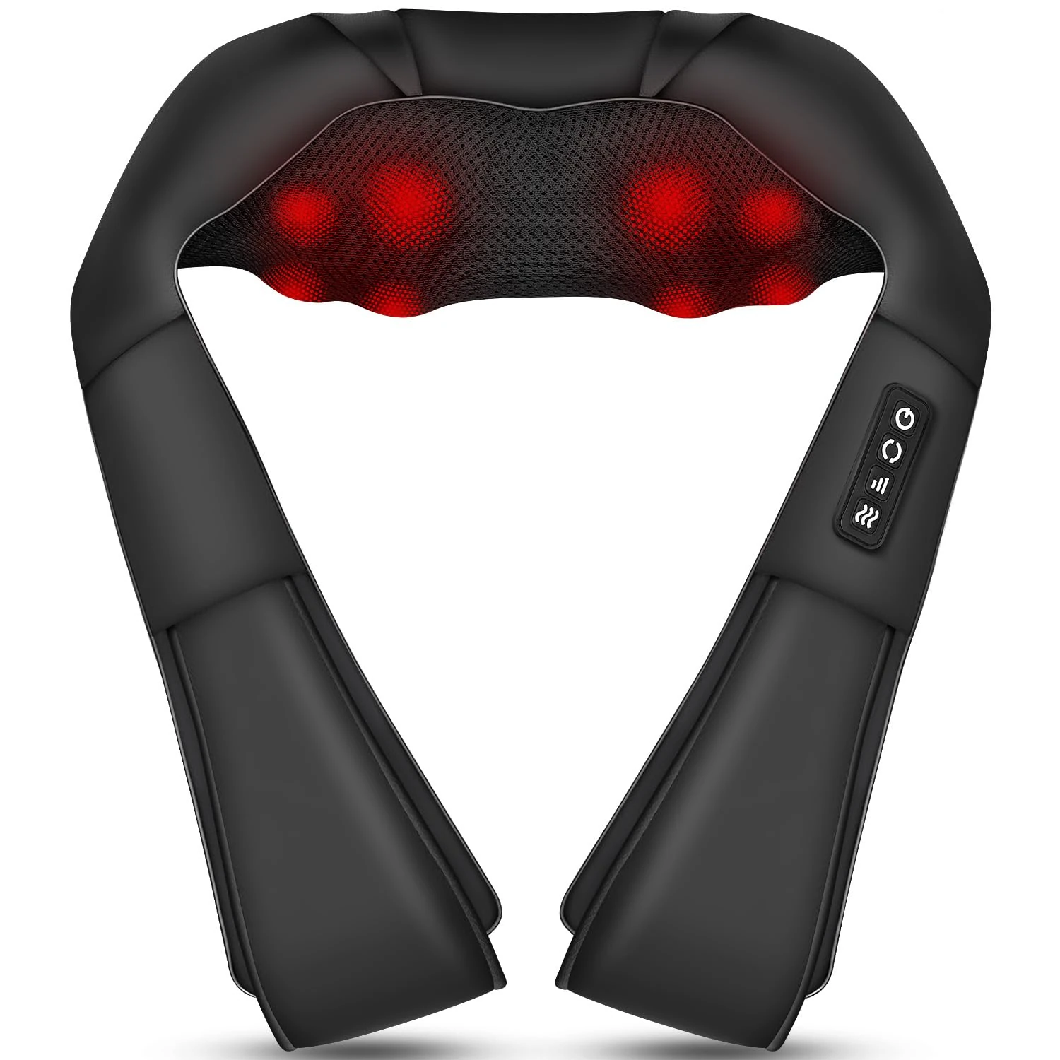 WOQQW Shiatsu Back Shouder and Neck Massager with Heat - Gifts for Women/Men/Mum/Dad - Electric Deep Tissue 4D Kneading Massager for Back, Neck and Shouer Pain Relief, Use at Home, Office, Car