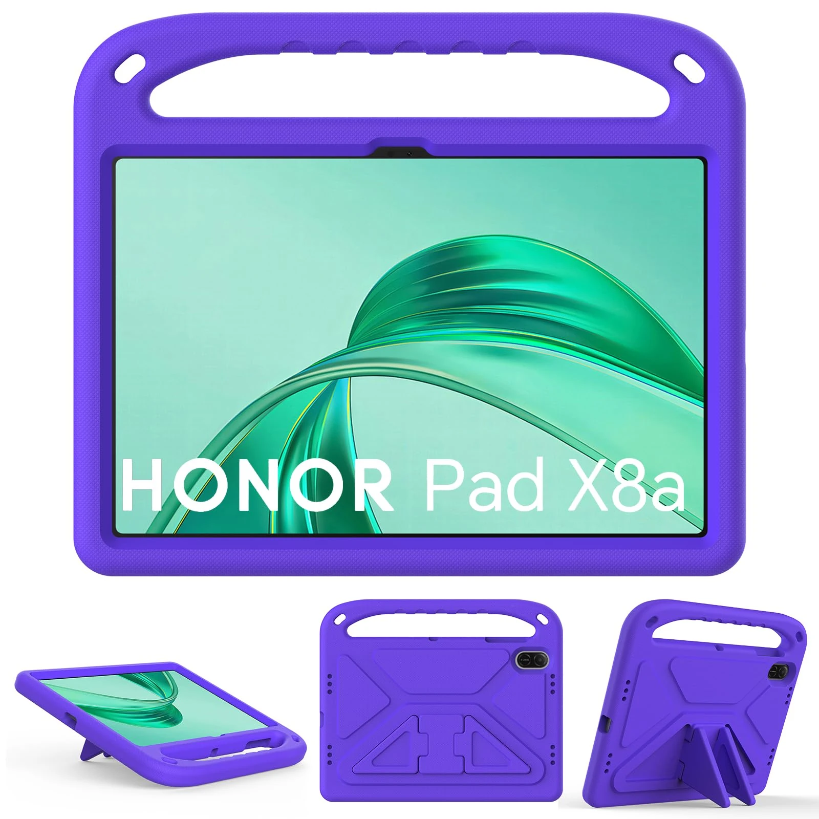 GOZOPO Kids Case for Honor Pad X8a 11 inch Tablet, Lightweight & Shockproof Handle Stand Case Compatible with Honor Pad X8a 2024 (Purple)