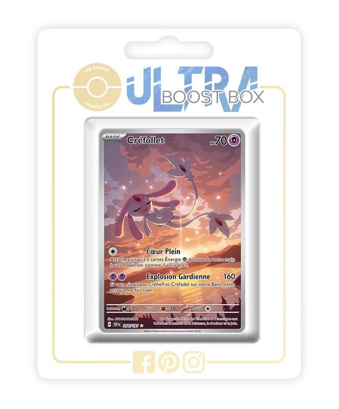 Créfollet (Mesprit) 204/191 Alternative Shiny Pokémon Gallery - my-booster X Écarlate et Violet 8 - Étincelles Déferlantes Box of 10 Pokemon French Cards