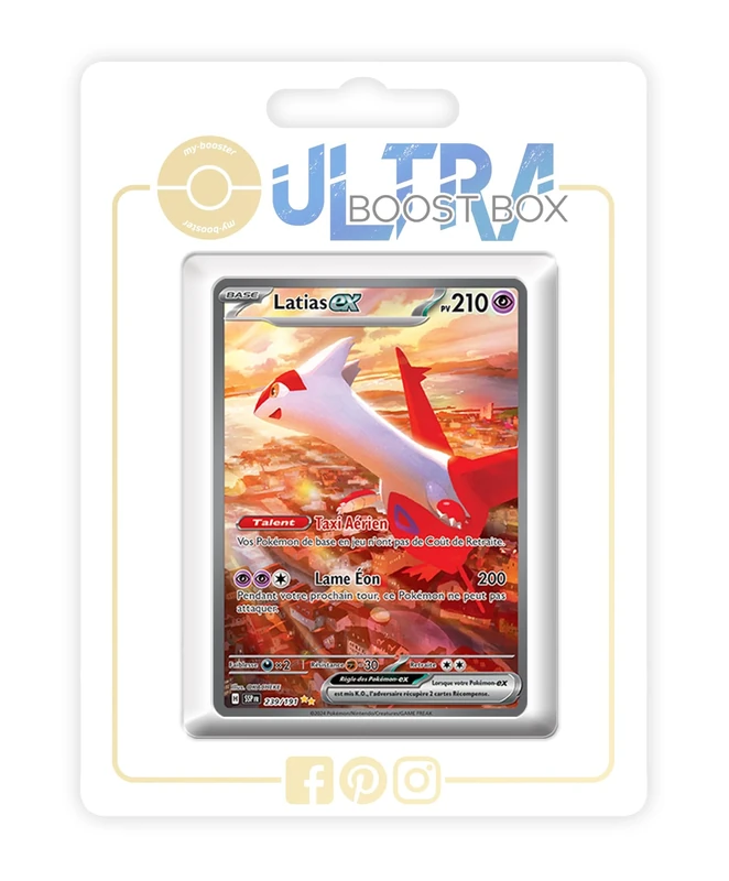 Latias ex 239/191 Alternative Shiny Pokémon Gallery - my-booster X Écarlate et Violet 8 - Étincelles Déferlantes Box of 10 Pokemon French Cards