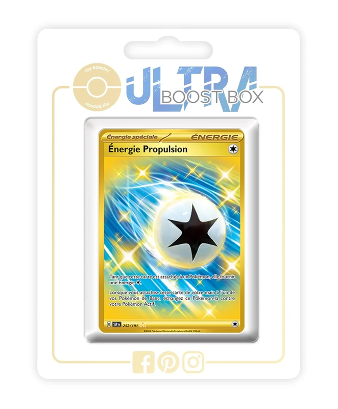 Énergie Propulsion (Jet Energy) 252/191 Shiny Gold Energy - my-booster X Écarlate et Violet 8 - Étincelles Déferlantes Box of 10 Pokemon French Cards