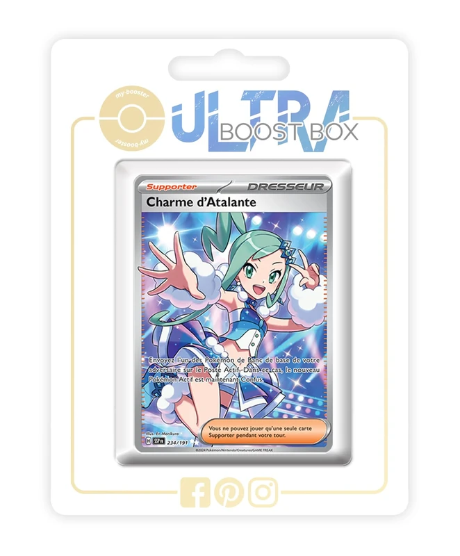 Charme d'Atalante (Lisia's Appeal) 234/191 Shiny Full Art Trainer - my-booster X Écarlate et Violet 8 - Étincelles Déferlantes Box of 10 Pokemon French Cards