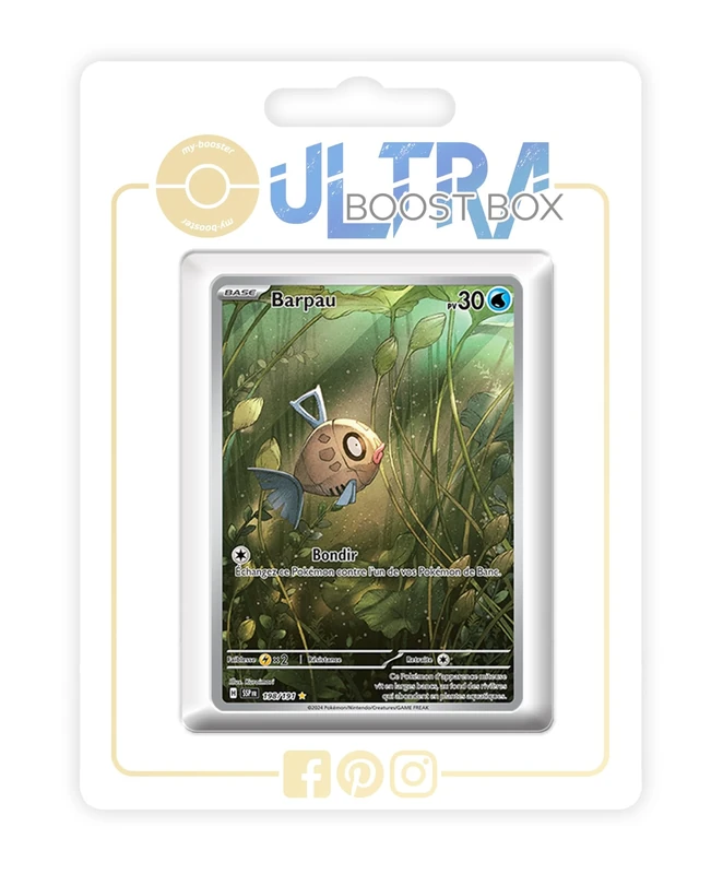 Barpau (Feebas) 198/191 Alternative Shiny Pokémon Gallery - my-booster X Écarlate et Violet 8 - Étincelles Déferlantes Box of 10 Pokemon French Cards