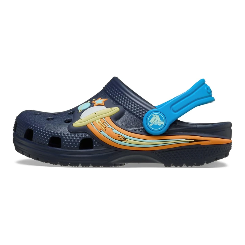 Crocs Unisex Kids Clog,Classic UFO Lights Clog T,Navy,8 UK Child