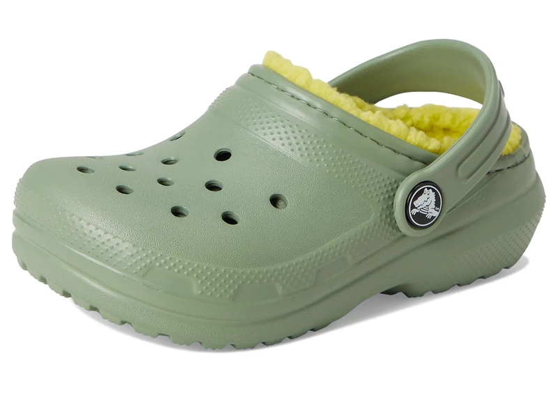 Crocs Classic Lined Clog, Moss, Toddler, UK 8