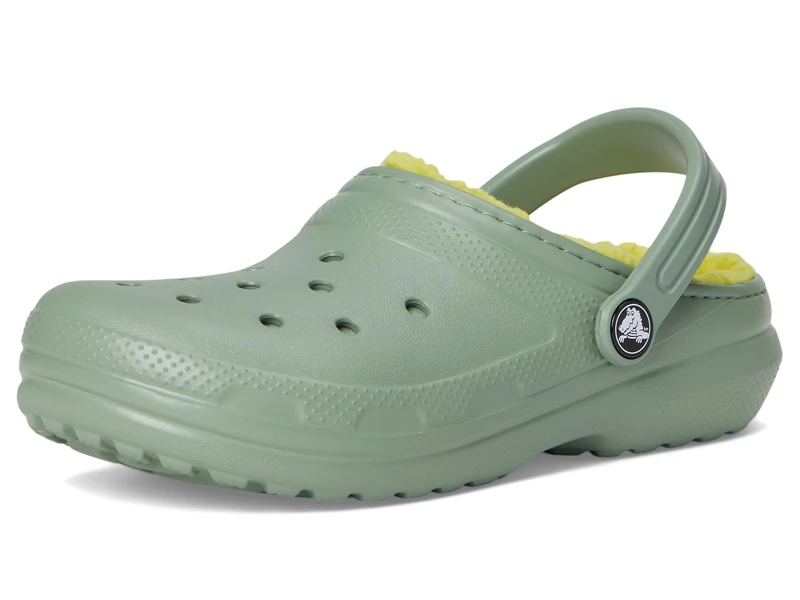 Crocs Unisex Kids Clog,Classic Lined Clog K,Moss,12 UK Child