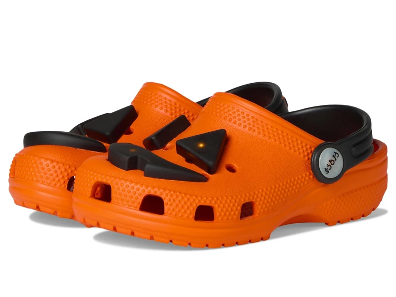 Crocs Unisex Kids Clog,Classic Jack O Lantern Lights Clog T,Orange,6 UK Child