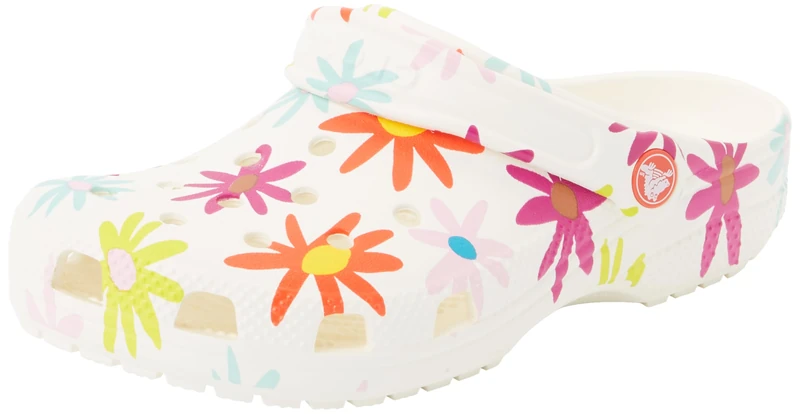 Crocs Unisex Kids Clog,Classic Crafted Daisy Clog K,Chalk,3 UK Child