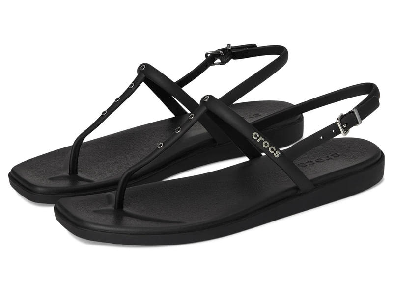 Crocs Women Flip,Miami Studded Thong Flip,Black,4 UK Women