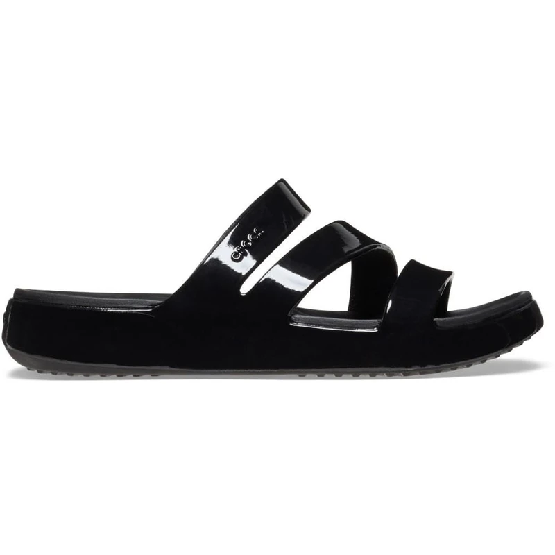 Crocs Women Slide,Getaway Patent Strappy,Black,4 UK Women - Image 1
