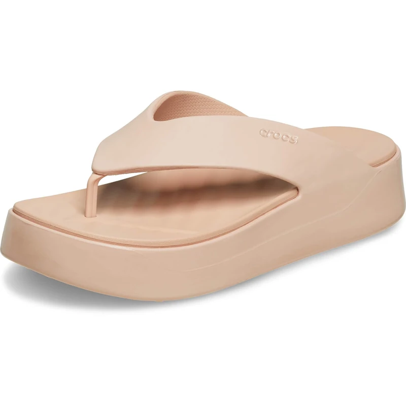 Crocs Women Flip,Getaway Platform Patent Flip,Pink Caramel,4 UK Women
