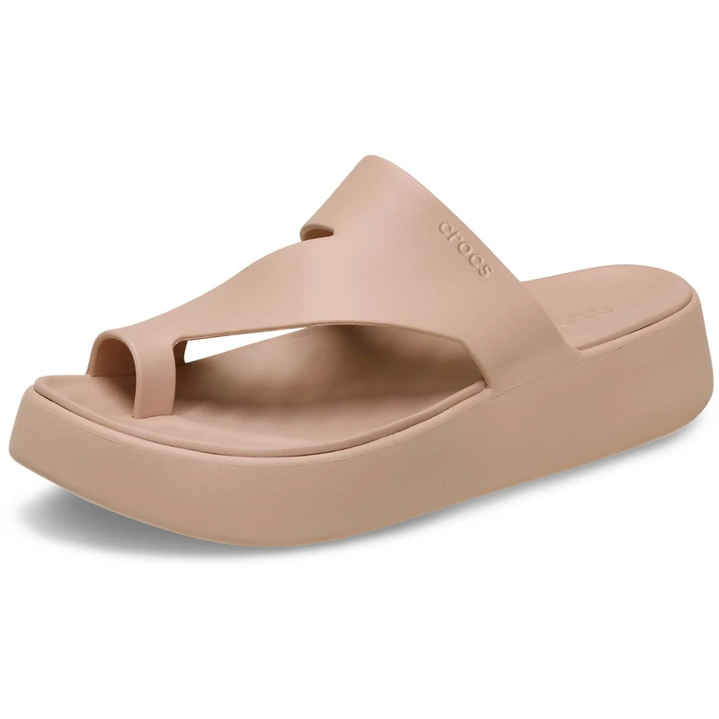 Crocs Women Sandal,Getaway Platform Toe Loop,Pink Caramel,6 UK Women