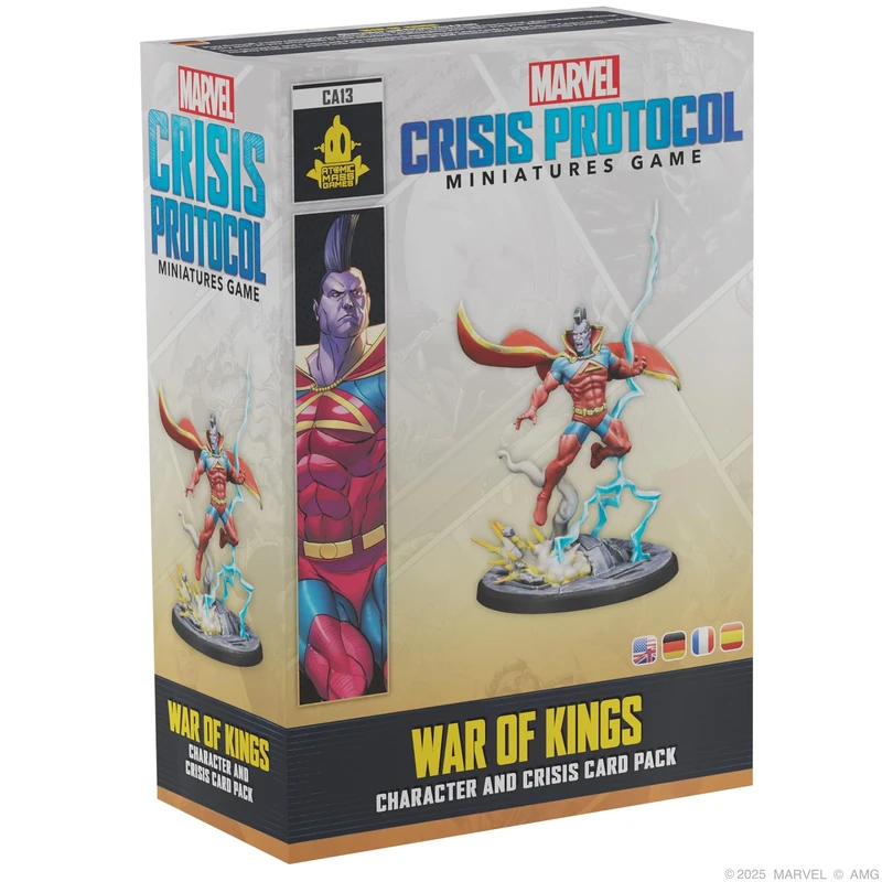 Atomic Mass Games | Marvel Crisis Protocol: War of Kings Crisis Card Pack | Miniatures Game | Ages 14+ | 2 Players | 90+ Minutes Playing Time