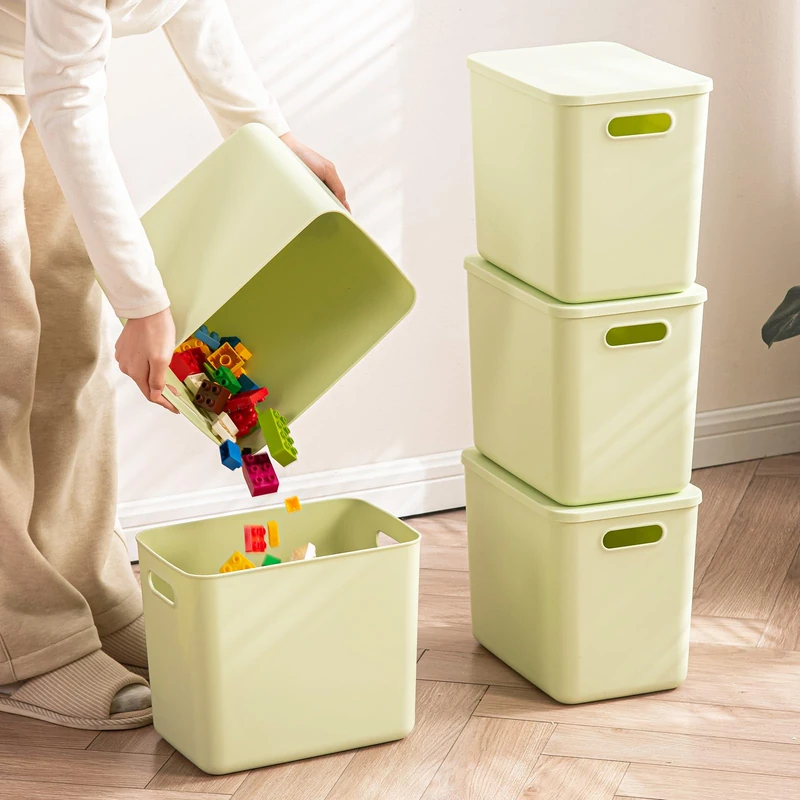 Gaoaodeyu 5 pack large plastic White storage bins with Lids