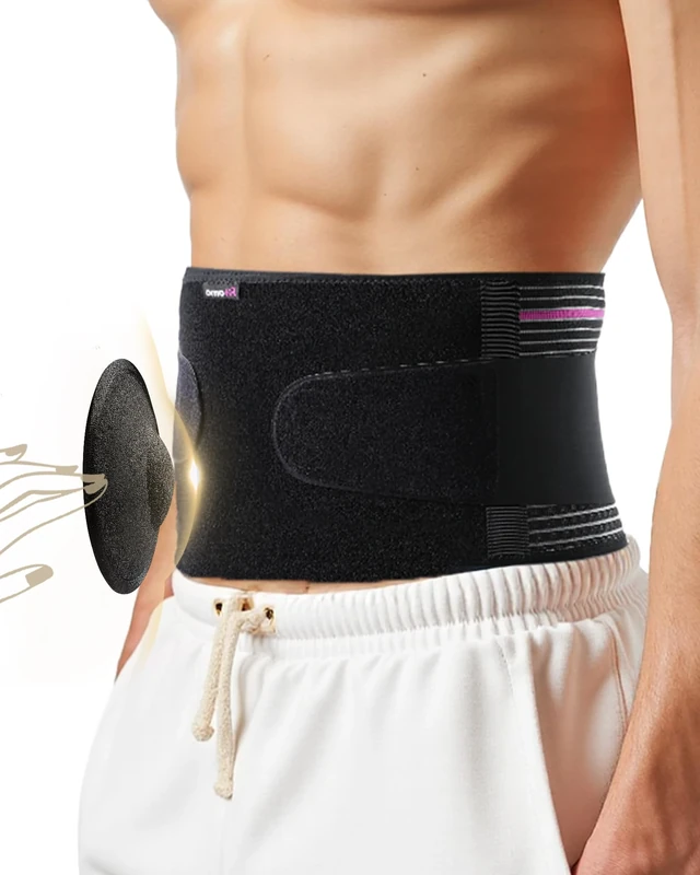 Fitomo Umbilical Hernia Belt for Men and Women with Removable Pressure Pad, Ultra-breathable Hernia Support for Abdominal Hernias, Incisional Hernias, Abdominal Surgeries, Postpartum Belly Band