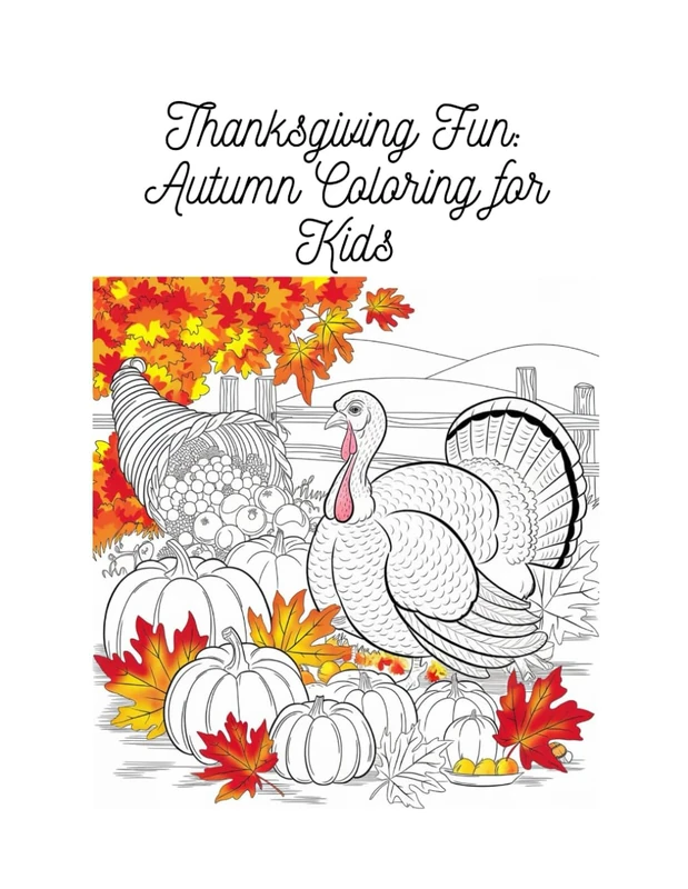 Thanksgiving Fun: Autumn Coloring for Kids: Thanksgiving Coloring Book for Kids: Festive and Fun Autumn Scenes