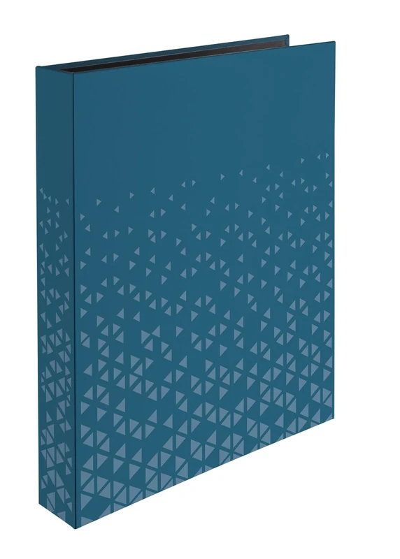 Herma A4 Ring Binder Blue, Pack of 12, 4 Ring File, 46mm Spine, Slim Folder with Pattern, Inner Print & Soft Touch Finish, Archiving Folder & Storage File Organizer