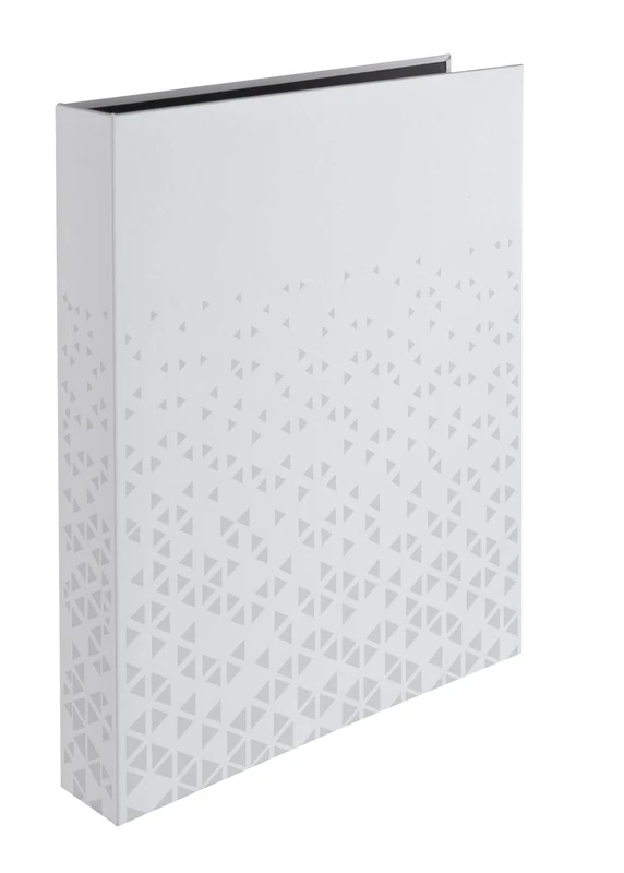 HERMA A4 Ring Binder White, Pack of 12, 4 Ring File, 46mm Spine, Slim Folder with Pattern, Inner Print & Soft Touch Finish, Archiving Folder & Storage File Organizer