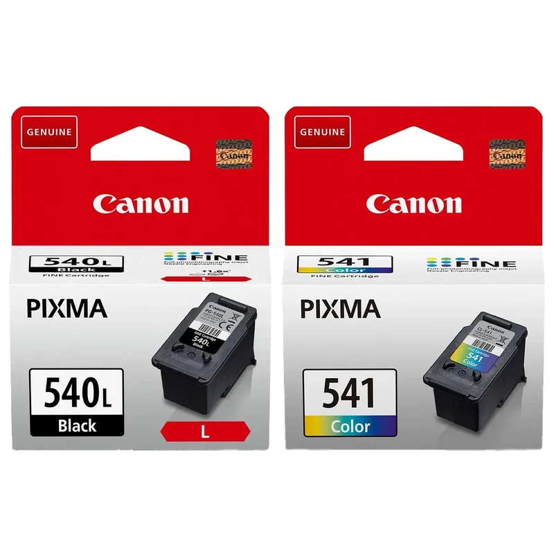 Canon PG-540L High Yield Genuine Black Printer Ink Cartridge - Prints Up to 300 A4 Pages, Compatible with PIXMA MX, MG & TS Series, Includes CL-541 Genuine Colour Ink Cartridge