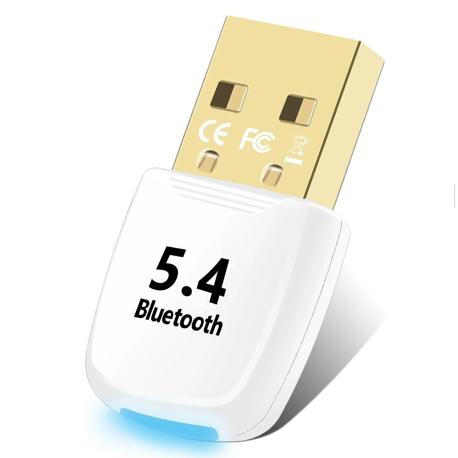Flintronic Bluetooth 5.4 USB Adapter, Bluetooth Dongle for PC, Wireless Transmitter Dongle for Windows 7/8.1/10/11, EDR and BLE Modes, Plug & Play, For Game Controller, Headset, Phone, Keyboard, Mouse