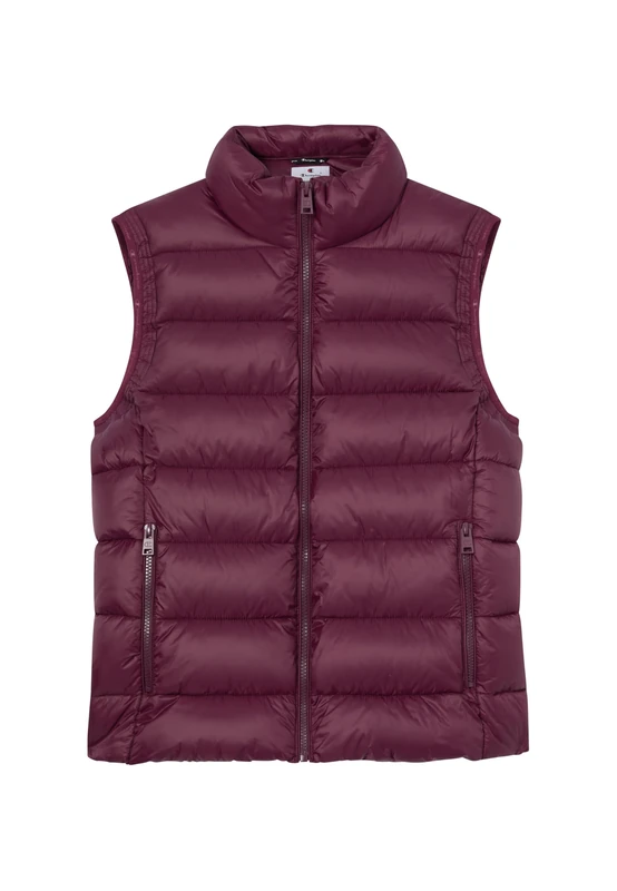 Champion Women's Padded Vest, slim fit, lightweight nylon, water-repellent treatment, quilted, front zip and side pockets
