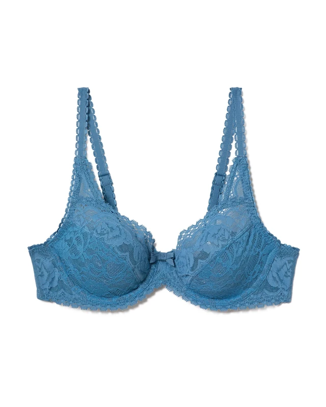 Playtex Bra New Flower Elegance Underwired Women x1 Blue