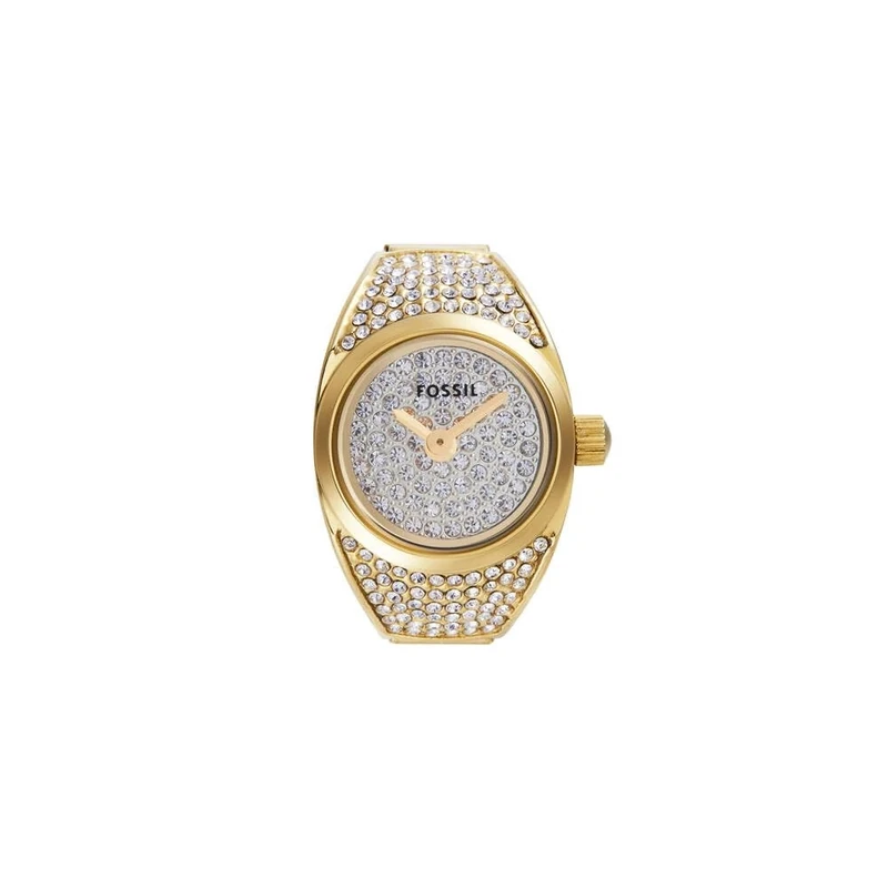 FOSSIL Ring Watch for Women, Quartz Two Hand Movement with Stainless Steel Strap
