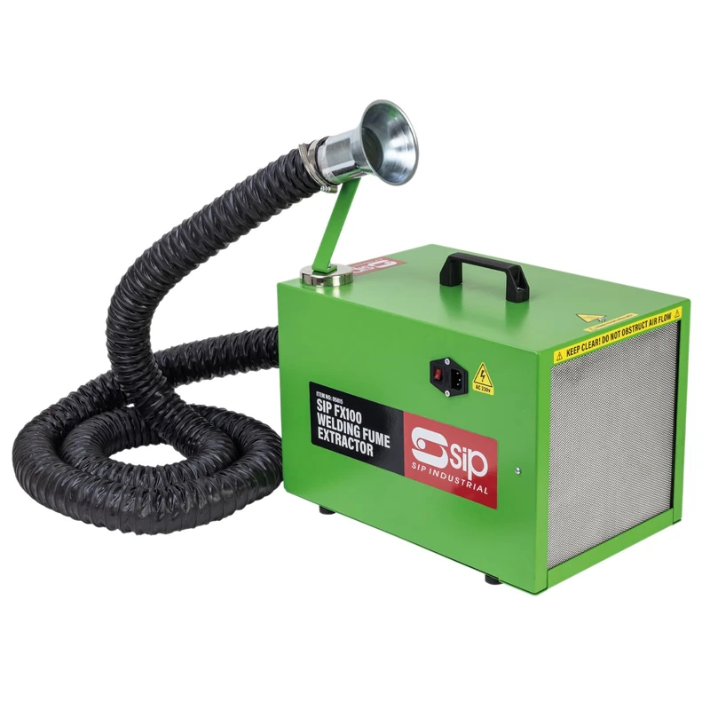 SIP FX100 Portable Welding Fume Extractor, 3 Stage Air Filter, 1.1kW Motor, 163m³/hr Flow Rate, 99.5% Filtration, 73dB Noise Level with 2m Flexible Hose - Image 1