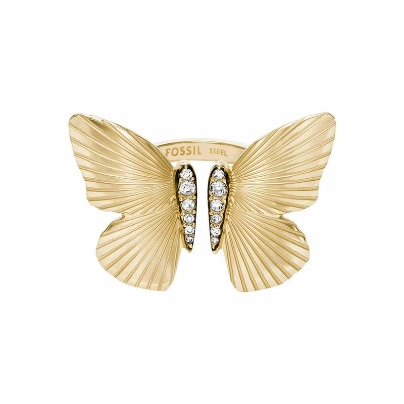 Fossil Women's Stainless Steel open Rings