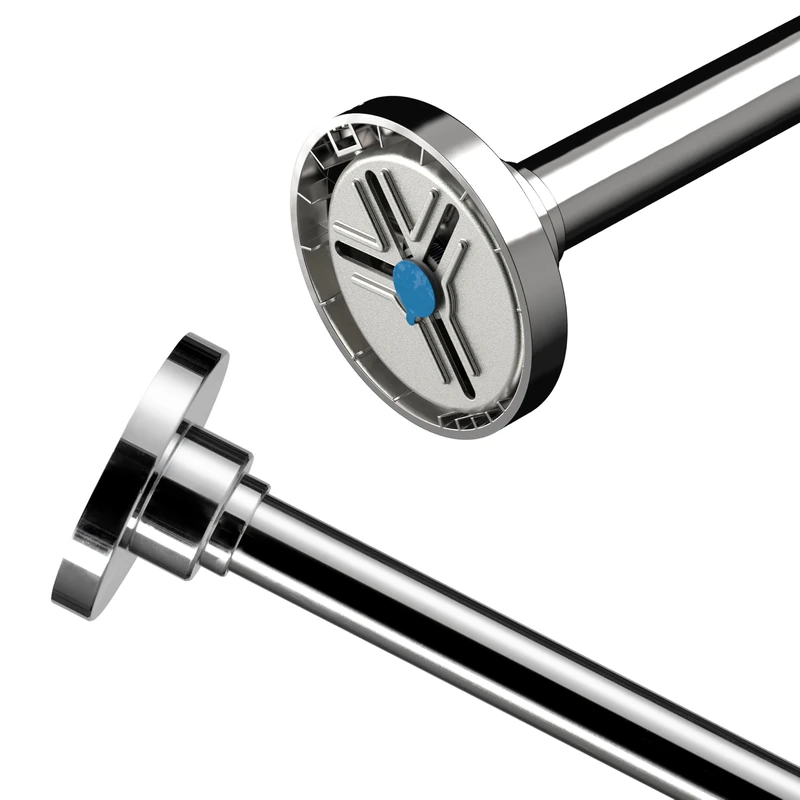 Croydex Extendable Chrome Shower Curtain Pole Stainless Steel Rod, Flexi-Fix Three Ways to Fix, Max Length 2331mm Includes 12 Chrome Curtain Rings, Complete with Shower Rail Fixings