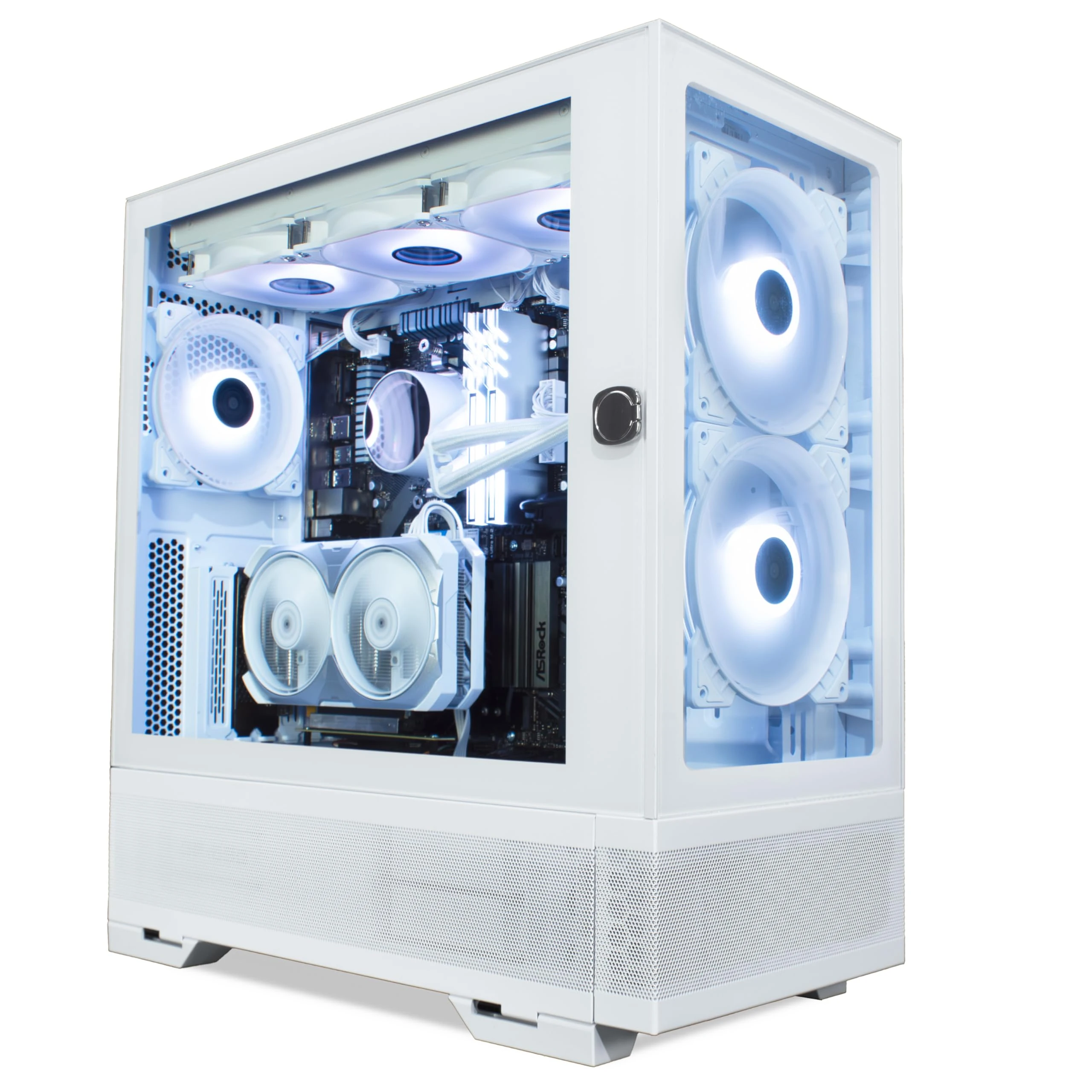 ionz Gaming PC - Desktop Computer, Ryzen 5 5600, NVIDIA RTX 5060,16GB RAM 1TB NVMe SSD, 360mm AIO, Windows 11, 600W 80+ PSU, WiFi, KZ-V - White Aether