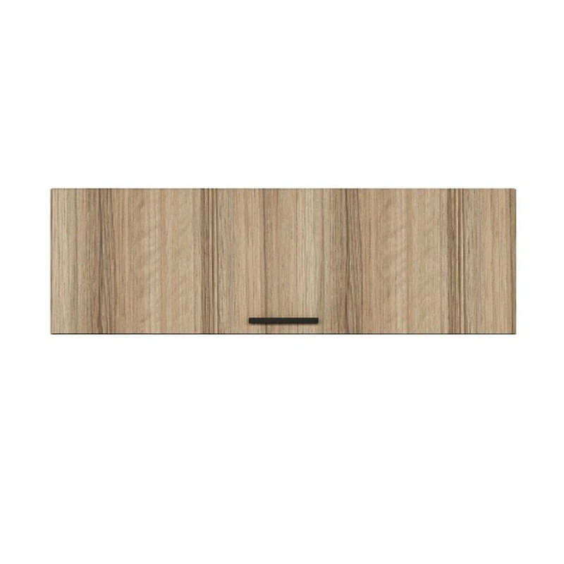 Hanah Home Stylish Wall Cabinet, Walnut Finish, 135 x 45 x 52 cm, 100% Melamine Coated Particle Board, 18 mm Thick, Ideal for Modern Storage Solutions