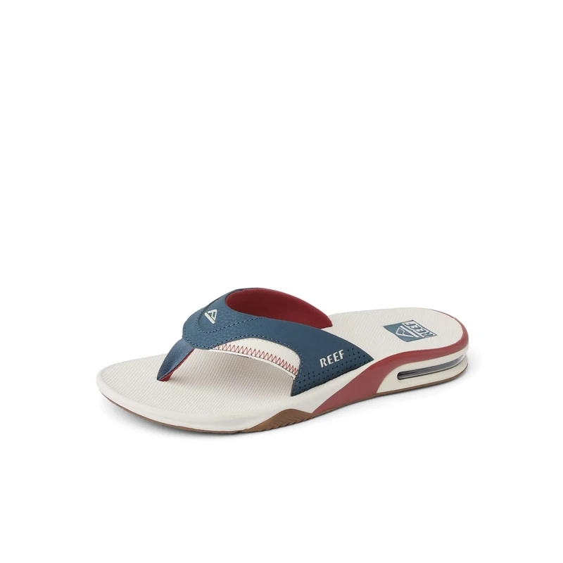 Reef Fanning Men's Bottle Opener Flip Flop, Arch Support, Durable Outsole, Water Friendly, Varsity, 7