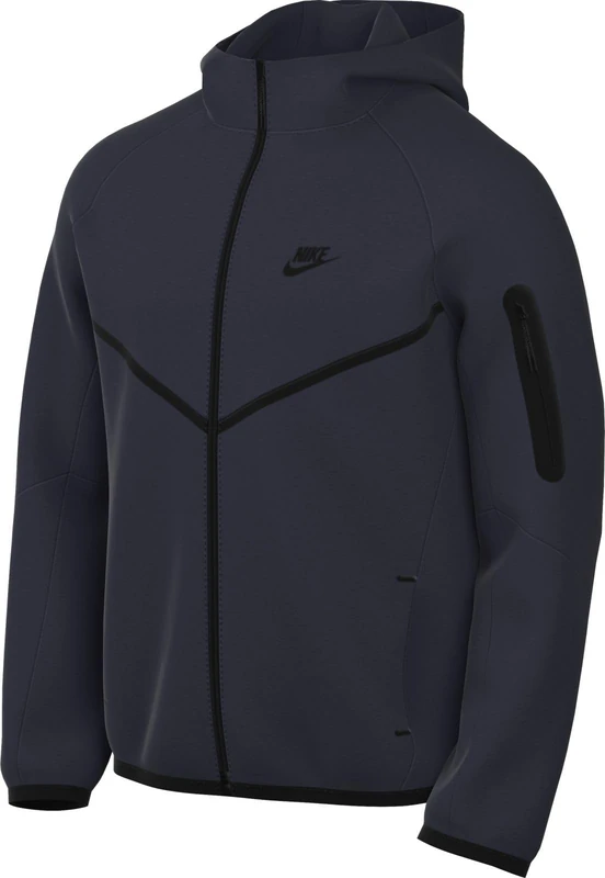 Nike Men's Tch Flc Fz Wr Hoodie Jacket, Obsidian/Black, M