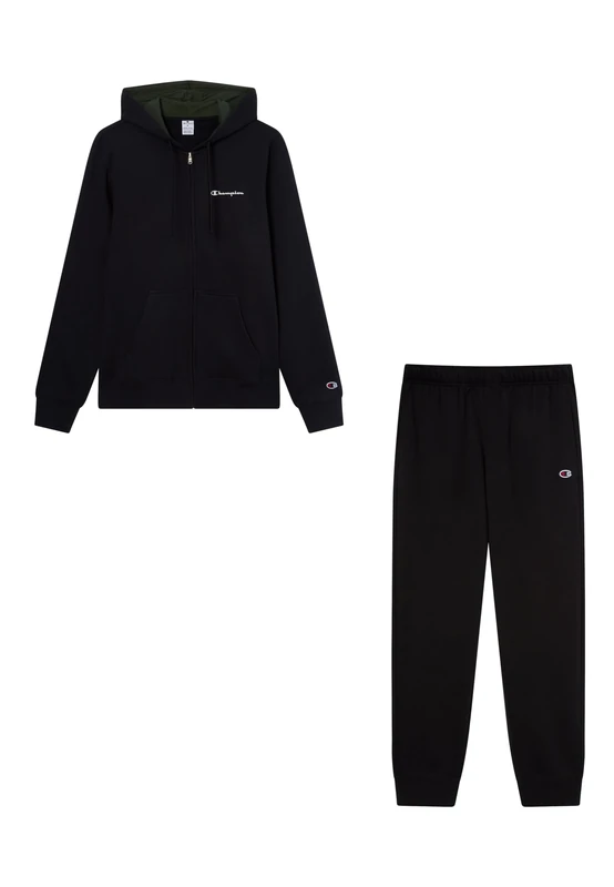 Champion Men’s Fleece Hooded Full Zip Suit, soft and compact brushed fabric, cotton blend, comfort and durability, perfect for everyday wear