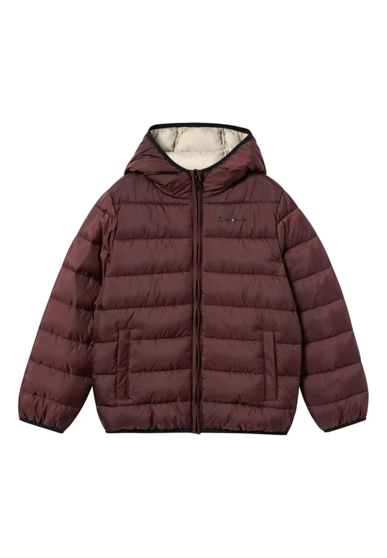 Champion Kids' Padded Hooded Jacket, water-repellent, lightweight, ciré shiny finish, protects from rain and wind, School and Outdoor activities