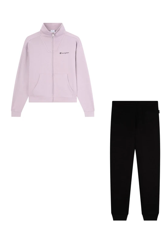 Champion Women's Fleece Full Zip Suit Sweatsuit, regular fit, soft and comfortable, full-zip jacket with pockets, elastic waistband, embroidered logo