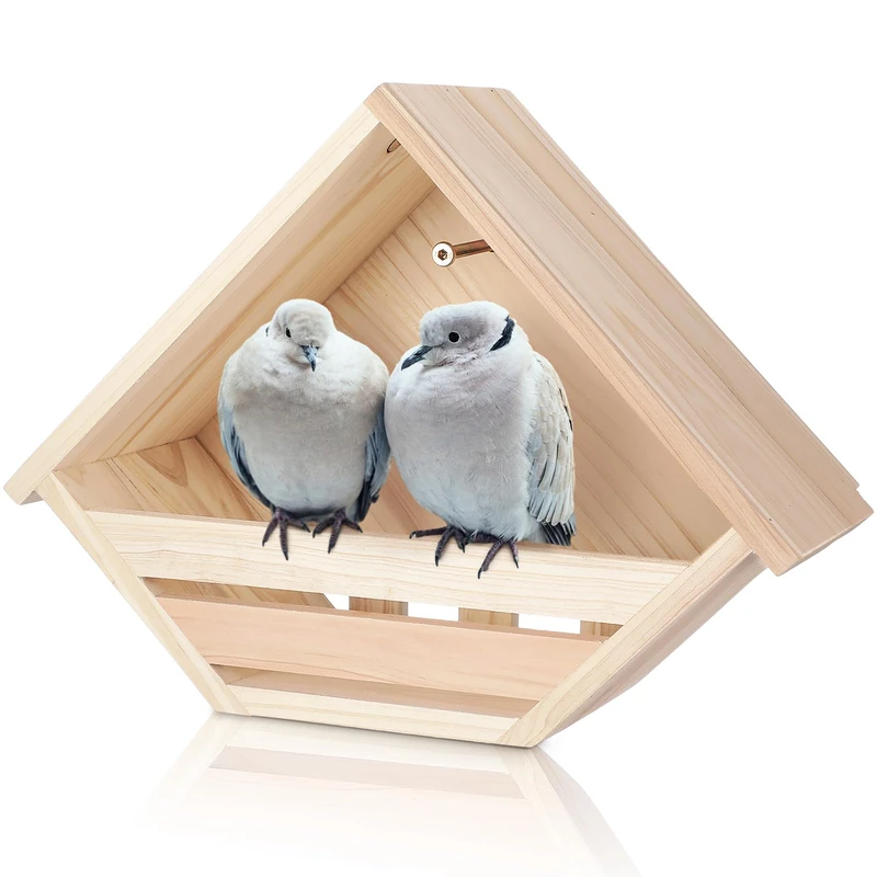 DoubleFill Cedar Dove Nesting Box Dove House Nest for Bird Pigeon Outside Doves Nesting and Roosting Platform Garden Decoration - Image 1