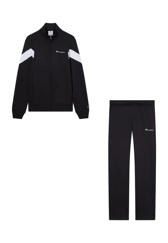 Champion Men’s Fleece Full Zip Sweatsuit, tracksuit in soft and compact fleece, warm and cozy, contrast colorblock details