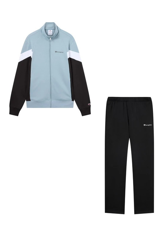 Champion Men’s Fleece Full Zip Sweatsuit, tracksuit in soft and compact fleece, warm and cozy, contrast colorblock details