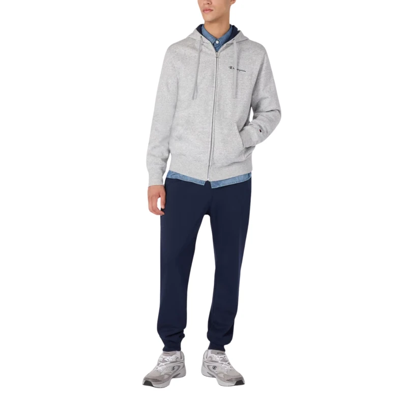 Champion Men’s Fleece Hooded Full Zip Suit, soft and compact brushed fabric, cotton blend, comfort and durability, perfect for everyday wear