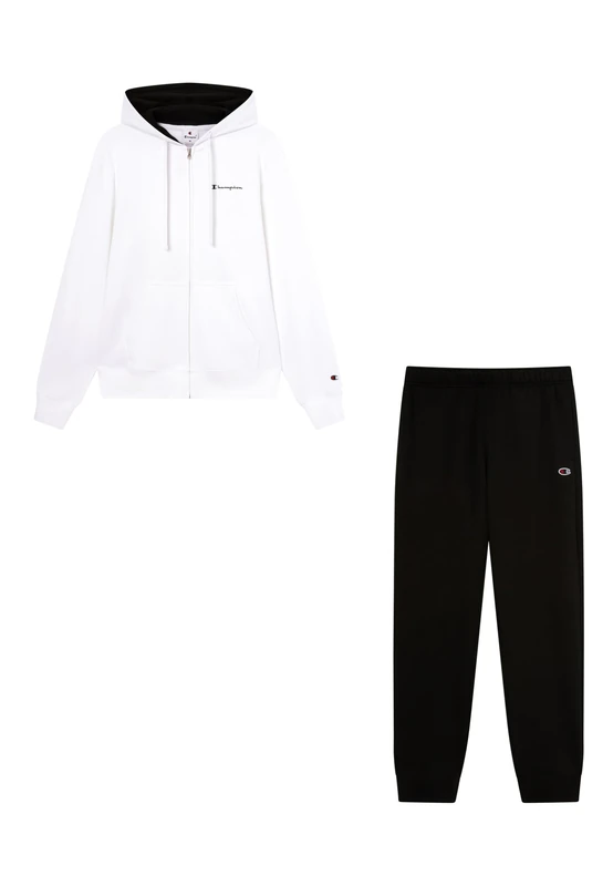 Champion Men’s Fleece Hooded Full Zip Suit, soft and compact brushed fabric, cotton blend, comfort and durability, perfect for everyday wear