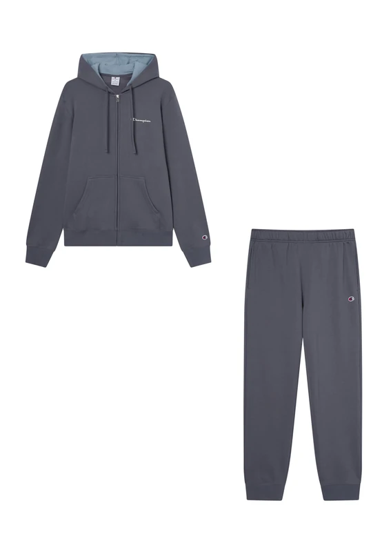Champion Men’s Fleece Hooded Full Zip Suit, soft and compact brushed fabric, cotton blend, comfort and durability, perfect for everyday wear