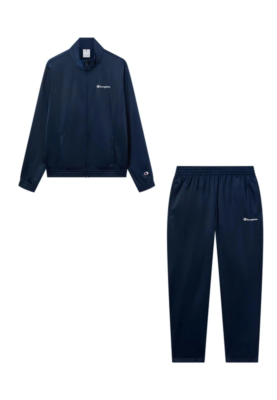 Champion Men's Fleece tracksuit, set of full-zip sweater and joggers, front pockets and printed logo, drawcord waistband and side pockets on pants