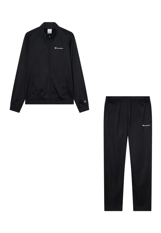 Champion Men's Fleece tracksuit, set of full-zip sweater and joggers, front pockets and printed logo, drawcord waistband and side pockets on pants