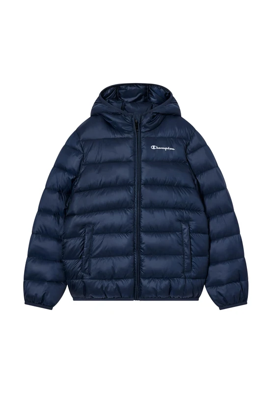 Champion Kids' Padded Hooded Jacket, water-repellent, lightweight, ciré shiny finish, protects from rain and wind, School and Outdoor activities